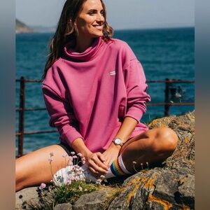 Human Collective The Snug Organic Cotton Oversized Women’s Sweatshirt Mauve Sz S